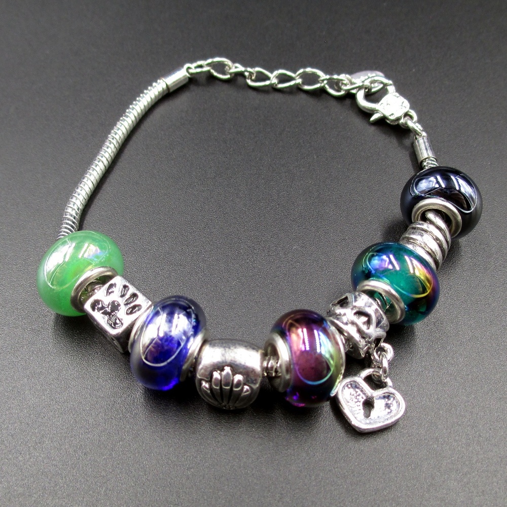 Cute 9 Inch Unique Color Stones Pet Love Bracelet